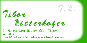 tibor mitterhofer business card